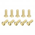 Uxcell Brass Machine Screws M3x8mm Phillips Pan Head Fastener Bolts For Furniture Office Equipment Electronics 12pcs