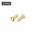 Uxcell Brass Machine Screws M3x8mm Phillips Pan Head Fastener Bolts For Furniture Office Equipment Electronics 12pcs