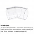 Uxcell 4pcs Clear Elbow Fitting 32mm 1 26 2 Way Acrylic 45 Degree Pipe Adapter For Connecting Water Pipes
