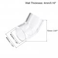 Uxcell 4pcs Clear Elbow Fitting 32mm 1 26 2 Way Acrylic 45 Degree Pipe Adapter For Connecting Water Pipes