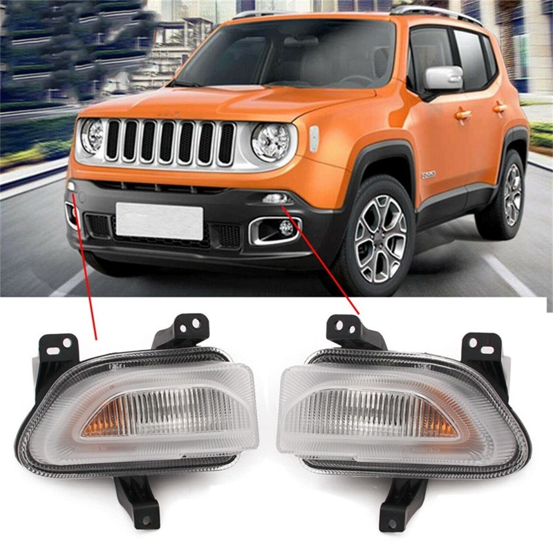 68256432aa 68256431aa Driver Passenger Side Front Park Turn Signal Light For Jeep Renegade 2015-2018 2017 2016 Parking Marker
