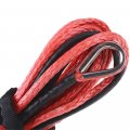 Astra Depot 50 X 1 4 Synthetic Wich Rope Cable Red Safety Latch Clevis Hook With Blue Aluminum Hawse Fairlead For Utv Atv