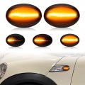 Anxingo Smoked Side Marker Light Sequential Blink Amber Turn Signal Lights Replacement For Mini Cooper R55 R56 R57 R58 R59