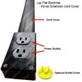 Electriduct Lay Flat Electrical Power Extension Cord Duplex Receptacle Cable Protector 10 Feet Black