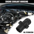 X Autohaux Engine Coolant Housing 2712001256 For Mercedes-benz C230 2003 2004 2005 Plastic Black
