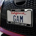 Marine Corps Usmc Semper Fi Black White Logo Officially Licensed Full Size Standard License Plate Metal Frame