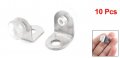 Uxcell 10 Pcs Small Silver Tone Metal 90 Degrees Angle Bracket W Suction Cup