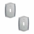 Colonial Roped Chrome 5 In H Single Toggle Or Dimmer Switch Plate 