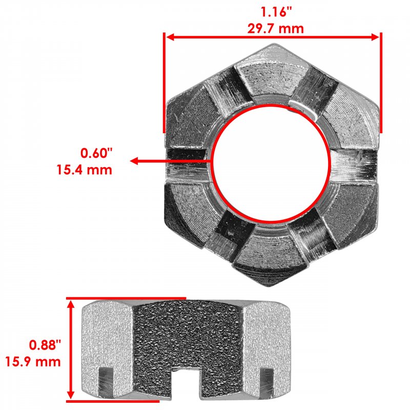 Caltric Rear Wheel Castle Nut With Pin For Suzuki Quadracer 250 Lt250r 1985 1986 1987 1988 1989 1990