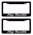 License Plate Frame For 2 Psc Two Jdm Stay Humble Drifting Racing Drag Ribs Black Holder Style-gd587-457 
