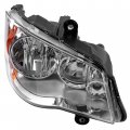 Ecotric Passenger Side Headlights Compatible With 2011-2019 Dodge Grand Caravan 08-16 Chrysler Town Country Chrome Housing