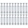 45pcs 32mm Furniture Connecting Fittings Thread Bolts Dowels Screws Metal Dowel Fitting Fasteners For Cabinet Drawer And 