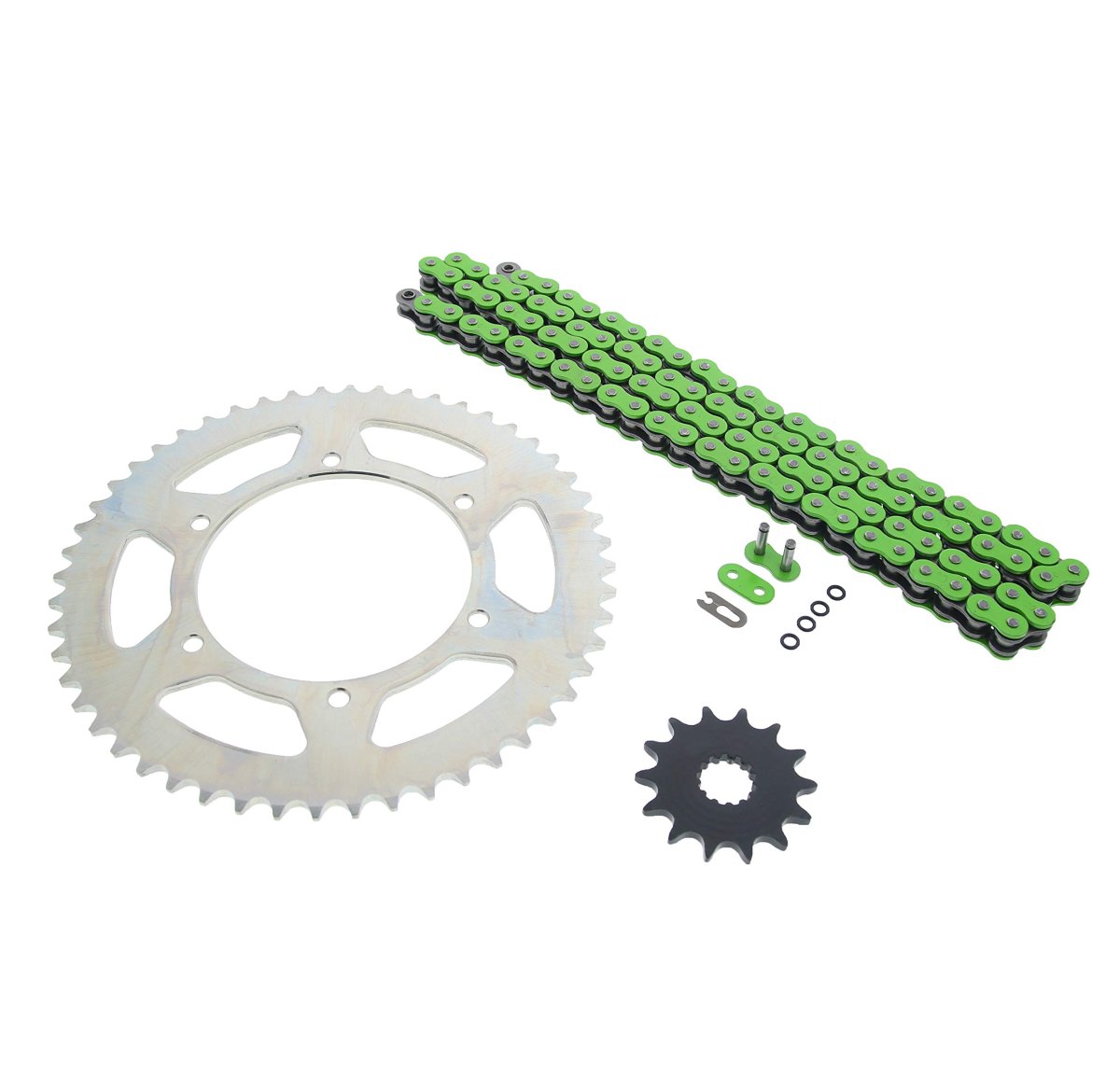 Green O Ring Chain Sprocket Silver For 2003-04 07-14 Yamaha Yz450f 14 52 120l