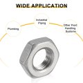 8pcs Cast Pipe Fitting Hex Locknut 304 Stainless Steel Lock Nut Pt 1 4 Female Thread For Plumbing Fixed Water Broom And