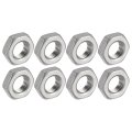 8pcs Cast Pipe Fitting Hex Locknut 304 Stainless Steel Lock Nut Pt 1 4 Female Thread For Plumbing Fixed Water Broom And 