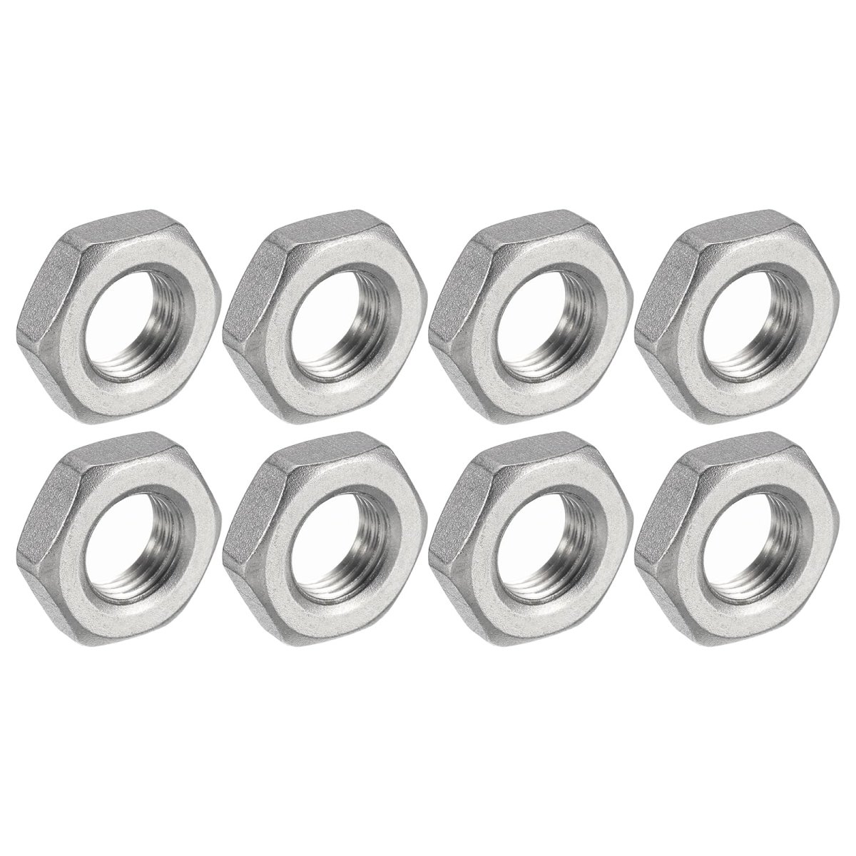8pcs Cast Pipe Fitting Hex Locknut 304 Stainless Steel Lock Nut Pt 1 4 Female Thread For Plumbing Fixed Water Broom And