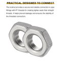 8pcs Cast Pipe Fitting Hex Locknut 304 Stainless Steel Lock Nut Pt 1 4 Female Thread For Plumbing Fixed Water Broom And