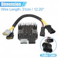 Uxcell 1 Set Metal Utv Voltage Regulator Rectifier With Wire Harness For Polaris General 4 1000 2017-2021 Rzr 900 2014-2020 No