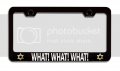 What Jewish Israel Black Metal License Plate Frame Tag Holder R85