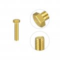 Uxcell Brass Hex Bolts 3 8-16x1-3 4 2pcs Fully Thread Grade 8 Solid Hexagon Head Bolt Machine Screws For Machinery