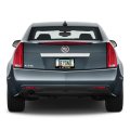 Cadillac Cts Logo In Full-color Black Metal License Plate Frame
