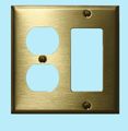 Switchplates Brushed Solid Brass Outlet Gfi Switch Plate 