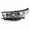 Akkon Fits 2017 2018 2019 Toyota Highlander Le Xle Halogen Type Projector Chrome Headlight Driver Left Side Non Led Drl 