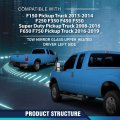 Rear Left View Mirror Glass Upper With Back Heated For Ford F250 F350 F450 F550 Super Duty 2008 2016 And F650 F750 2019