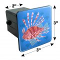 Red Lionfish Invasive Species Tow Trailer Hitch Cover Plug Insert
