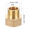 Uxcell Brass Threaded Pipe Fitting G3 8 Male X G1 2 Female Coupling 3pcs