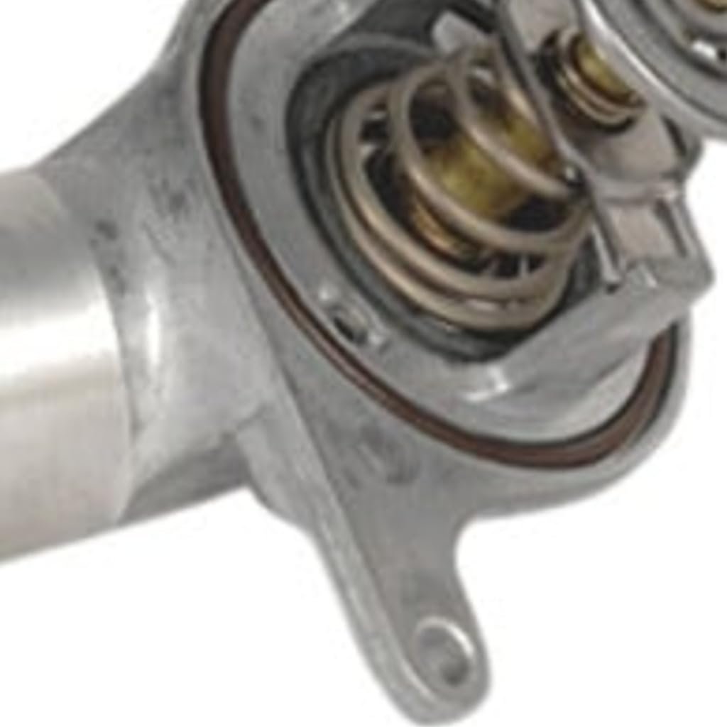Engine Coolant Thermostat Water Inlet For Isuzu Ascender 2003 Aluminum Housing Silver 2 99 In Bolt Hole Center 30 Mm Tube