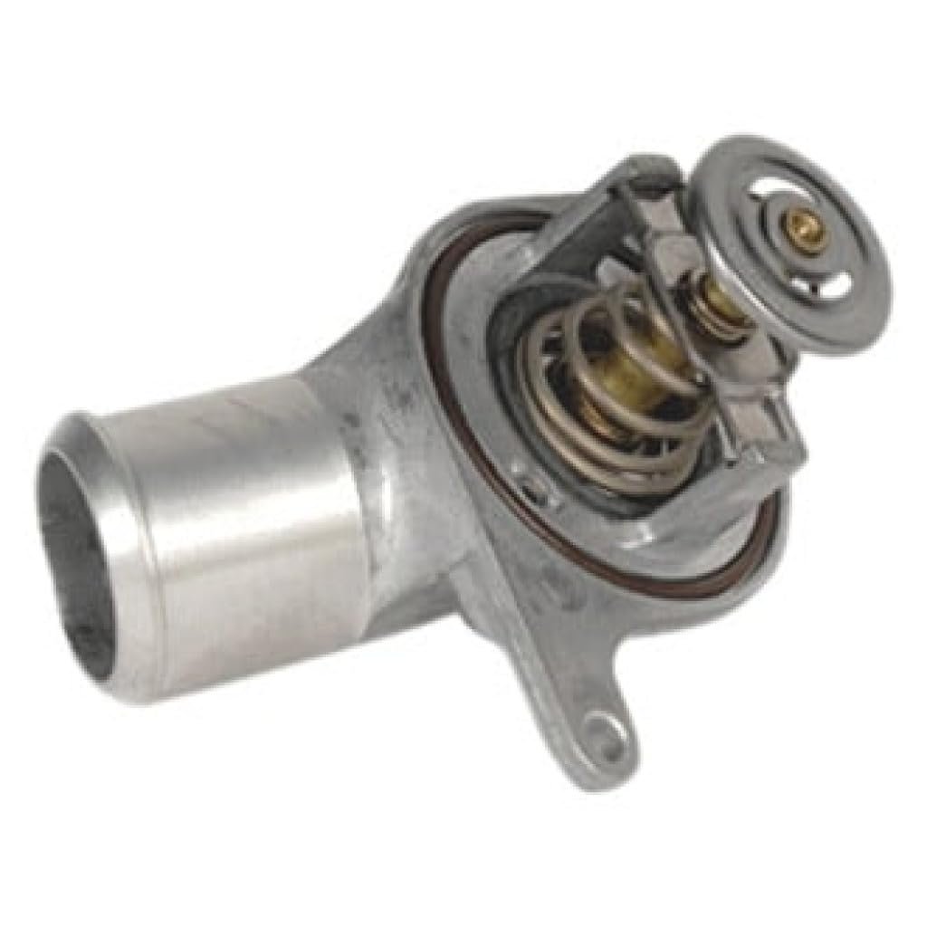 Engine Coolant Thermostat Water Inlet For Isuzu Ascender 2003 Aluminum Housing Silver 2 99 In Bolt Hole Center 30 Mm Tube