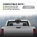 Led Bar 3rd Brake Light For Dodge Ram 1500 2500 3500 2009-2017 High Mount Stop Rear Tail Cargo Lamps I Type Clear Lens Chrome