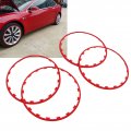 Wheel Rim Protection Ring 4pcs Car Red Edge Trim Protector Replacement For Model 3 2017 To 2023