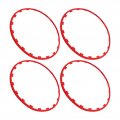 Wheel Rim Protection Ring 4pcs Car Red Edge Trim Protector Replacement For Model 3 2017 To 2023