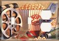 Two Switch One Duplex Receptacle Plate Movie Popcorn 