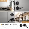 Front Door Entry Lever Lockset With Single Cylinder Deadbolt 2 Pack Keyed Alike Exterior Handle And Dead Bolt Set Matte Black