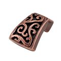 Vicenza Designs K1252 Liscio Finger Pull Knob Antique Copper 