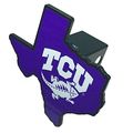 Amg Tcu Horned Frogs Premium Solid Metal Heavy Duty Hitch Cover Texas Shaped