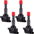 Ocpty Set Of 4 Coil Packs Compatible With 2007-2008 For Honda Fit 1 5l L4 Replacement Uf-581 Dq50218a 3-pins Ignition Ciolsi 