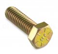 5 16 -18 X 1 Inch Bolts Hex Head Cap Screw Grade 8 Full Thread Ft Coarse Yellow-zinc 10 Pack 