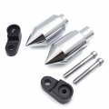 Httmt- Chrome Spike Frame Slider Crash Protector Aluminum Compatible With 2007-2008 Cbr 600rr P N Mt290-037-cd