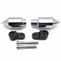Httmt- Chrome Spike Frame Slider Crash Protector Aluminum Compatible With 2007-2008 Cbr 600rr P N Mt290-037-cd