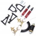 Loyalheartdy Go Kart Front Suspension Kit Swingarm Assembly Upper Lower Arm Steering Strut Knuckle Spindle Replacements For