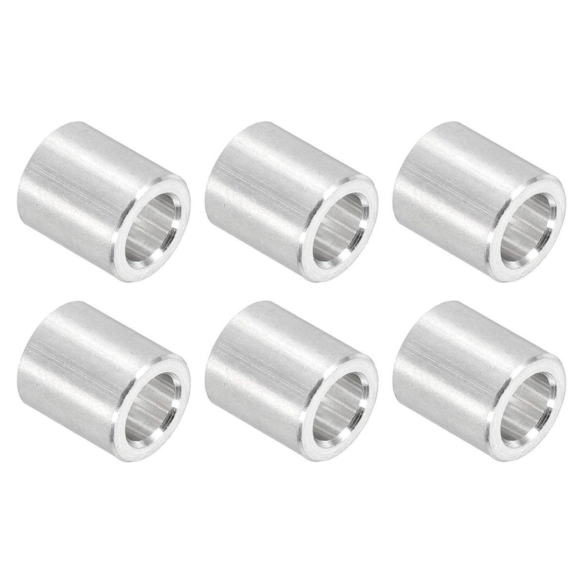 6pcs Aluminum Spacer 5 16 Od X 3 Id 11 32 Length Unthreaded Screw Standoff Bushing Plain Finish Round Metal For Screws Bolts
