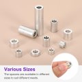6pcs Aluminum Spacer 5 16 Od X 3 Id 11 32 Length Unthreaded Screw Standoff Bushing Plain Finish Round Metal For Screws Bolts