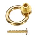 4pcs 0 79 Inch Brass Drawer Pulls And Knobs Cupboard Cabinet Rings Knob With Screws For Dresser Closet Gold Tone