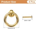 4pcs 0 79 Inch Brass Drawer Pulls And Knobs Cupboard Cabinet Rings Knob With Screws For Dresser Closet Gold Tone