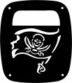 Jeeptails Pirate Flag Tail Lamp Light Covers For Jeep Cj Or Yj And Tj Wranglers Black Set Of 2 