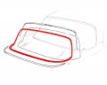 Back Glass Window Weatherstrip Rear Rubber Seal Fits 1961 Fairlane Meteor 2- And 4-door Sedan 500 C1ab-6442084c